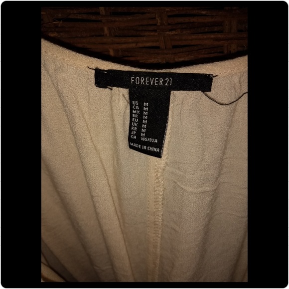 Off shoulder cream boho /festival cropped top - Picture 3 of 3